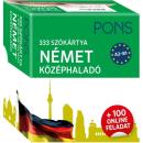 PONS 333 SZÓKÁRTYA NÉMET KÖZÉPHALADÓ A2-B1