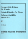 VÁLOGATOTT ETŰDÖK ZONGORÁRA III. Z. 12007